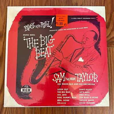 New/Sealed ~ Sam Taylor w/Alan Freed MUSIC WITH THE BIG BEAT ~ MGM E3473 LP Mono