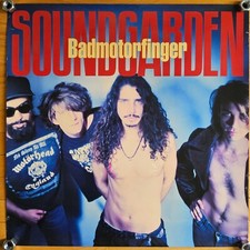 Soundgarden CHRIS CORNELL original "Badmotorfinger" promo poster 2-sided RARE