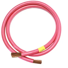 2 GAUGE Interconnecting Copper Cable, 72-Inch Length with Bare Cable Ends (Red)