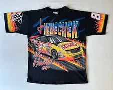 Vintage RARE 1996 Joe Nemechek Burger King Racing Nascar AOP T-Shirt Size XL