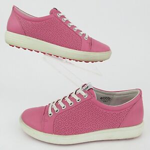 ECCO Casual Hybrid 2 Spikeless Golf Shoes Pink Leather EU 39 US 8 | eBay
