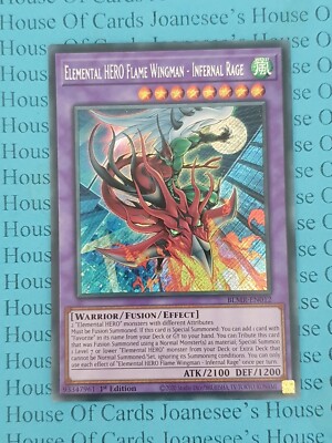 Elemental HERO Flame Wingman - Infernal Rage BLMR-EN012 Yu-Gi-Oh Card 1st New
