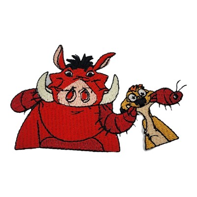 The Lion King Timone & Pumbaa Cartoon 90s Kids Retro Embroidered Iron On Patch