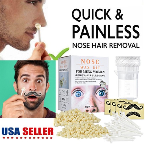 Kit de cera para nariz para hombres mujeres, depilación con cera para nariz, depilación para vello nariz oreja - Imagen 2 de 15