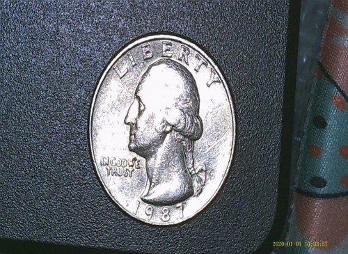 Moneda de error 1987-D Washington Quarter DDR - Imagen 5 de 6