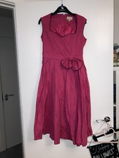 Lindy Bop Grace Pink 50s Style Swing Dress With Bow Size 12 Fit & Flare Vintage