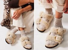 Birkenstock 180 Arizona Big Buckle Shearling Teddy in Eggshell 38 Medium Narrow
