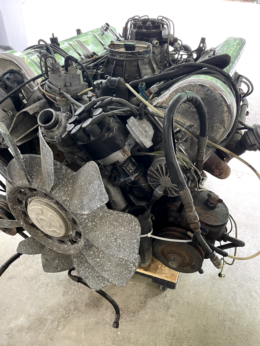MERCEDES W116 450SEL 6.9 M100 MOTOR AND TRANSMISSION ASSEMBLY 