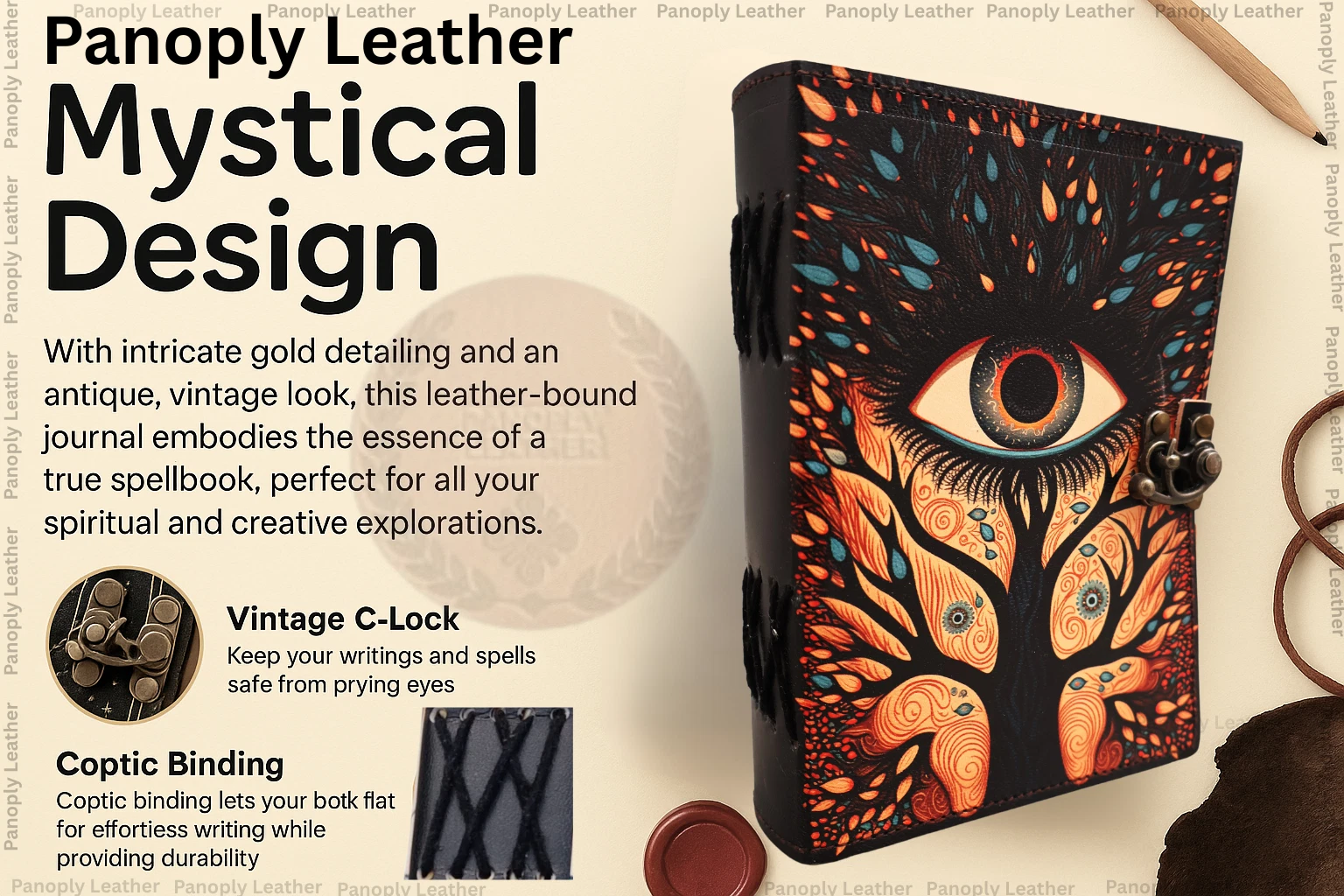 Panoply Leather Journal Open Pages