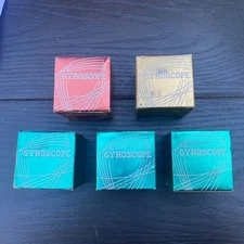 ONE Vintage Gyroscope Metal Toy with Box Instructions USA  GREEN BOX