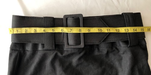 Sharagano Damen Rock mit Gürtel Größe 8 dunkelgrau - Bild 2 von 6