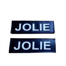 Etichette 16 x 5 cm.  Personalizzate per pettorina imbragatura Cane Julius K9