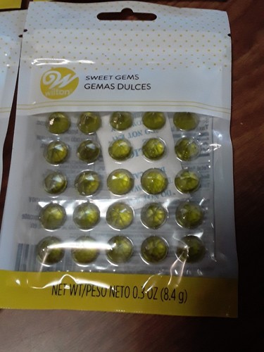 4 New Pkgs. Wilton Sweet Gems Yellow & Orange Color Isomalt Cake Decorating - Picture 2 of 4