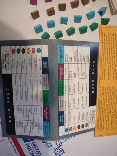 Trivial Pursuit Master Game Genus Edition Replacement Parts & Pieces - Picture 8 of 8