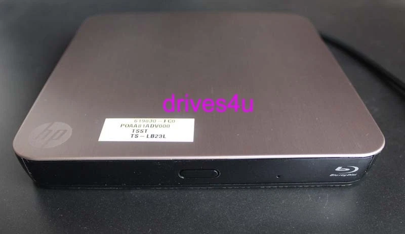 Reproductor Blu-Ray USB externo original HP 6X BD-ROM combo unidad grabadora DVD±R/RW Foto 2 de 4