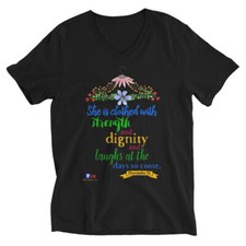 Clothed Women Short Sleeve V-Neck T-Shirt