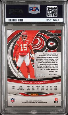 Patrick Mahomes II 2023 Panini Spectra Meta #44 /25 PSA 9