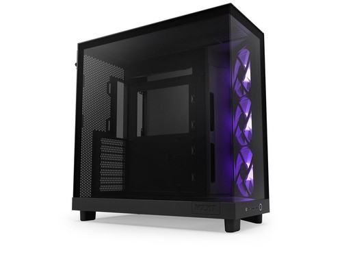 NZXT H6 FLOW RGB Compact Dual-Chamber Mid-Tower Airflow Case, Black, CC-H61FB-R1 - Afbeelding 5 van 12