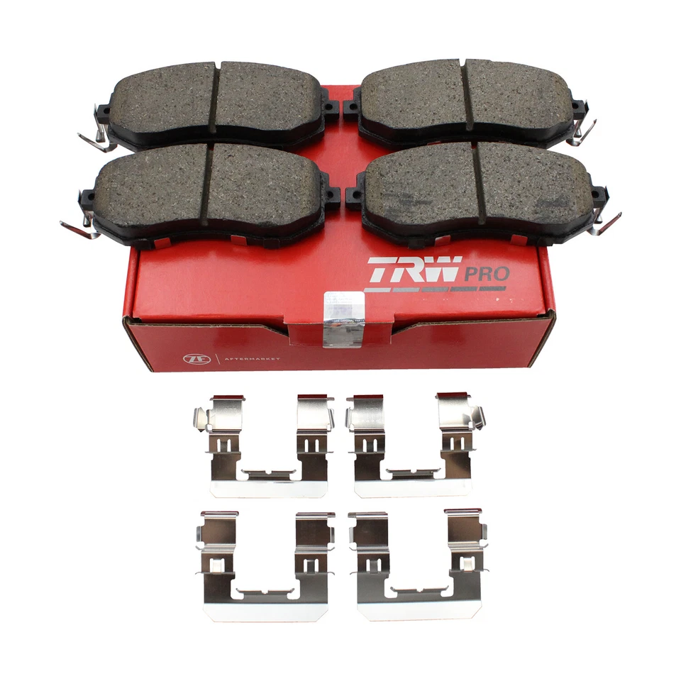 Juego de pastillas de freno delanteras de cerámica TRW Pro con herrajes para Scion FR-S 2,0 L 2013-2016 Foto 4 de 4