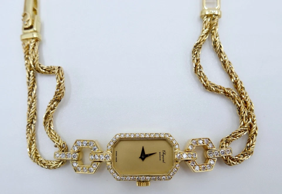 Chopard L.U.C. Damen 750 Gelbgold Armbanduhr 20x13mm 71 Brillanten 1,06 Ct G3736 - Bild 4 von 4