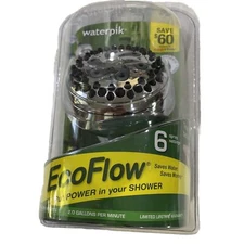 Waterpik EcoFlow Shower Head ~6 Sprays VSA-623T New 2.0 Gallons per Minute New