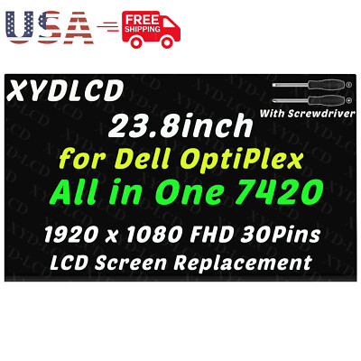 23.8'' for Dell OptiPlex All-in-One 7420 LCD Screen Display Panel Replacement 24''