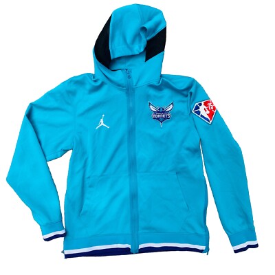 Jordan 75th Anniversary NBA Charlotte Hornets Full Zip Jacket Mens sz M  Dri-Fit