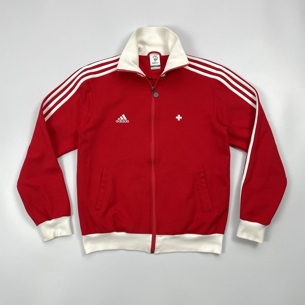 Switzerland Euro 2008 Adidas Full Zip Football Soccer Jacket Switzerland Euro 2008 Adidas Full Zip Football Soccer Jacket