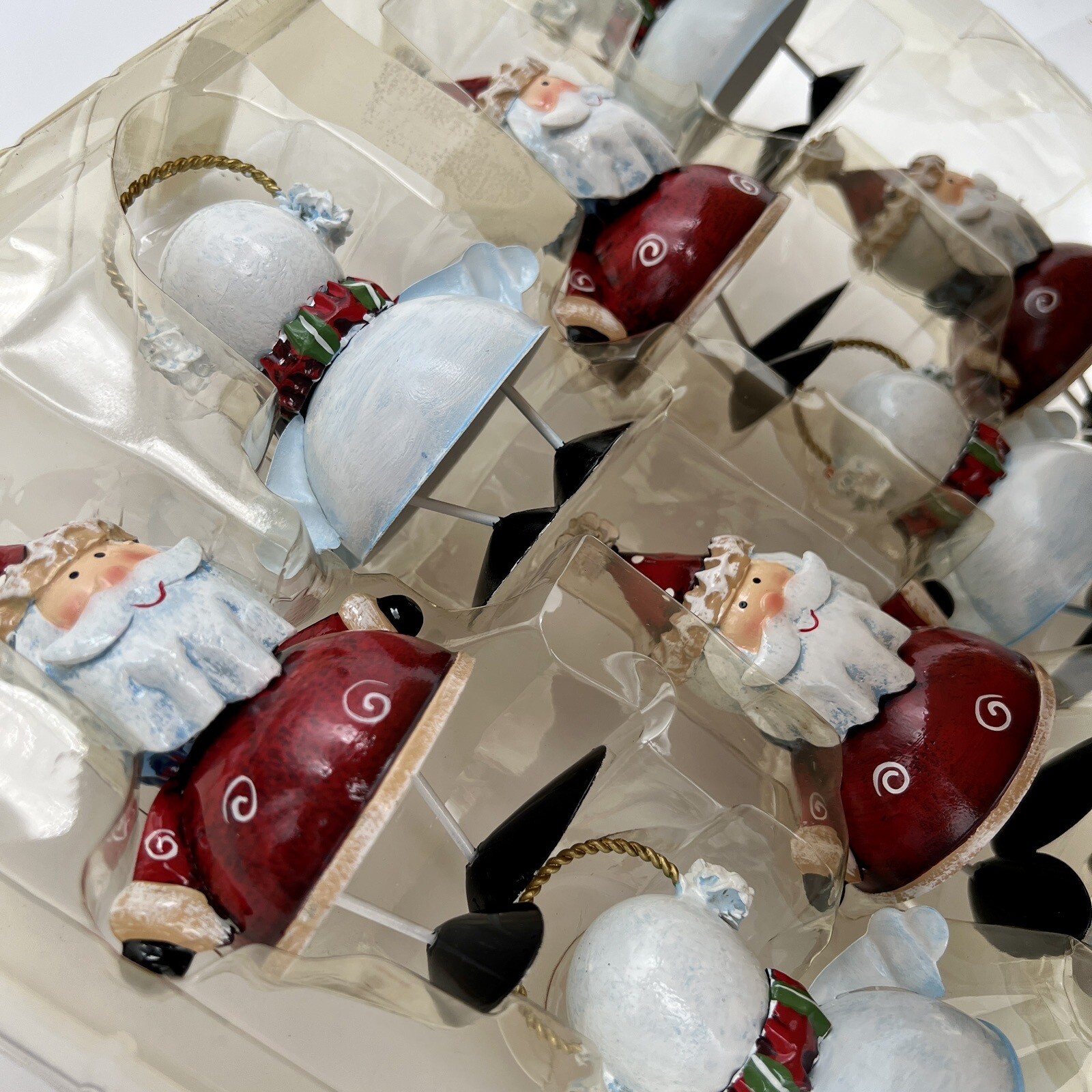 Vintage Santa’s & Snowmen Metal Painted Christmas Figurines eBay