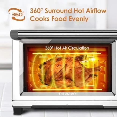 12-in-1 Digital Air Fryer Toaster Oven 30QT Stainless Steel Convection 12-in-1 Digital Air Fryer Toaster Oven 30QT Stainless Steel Convection