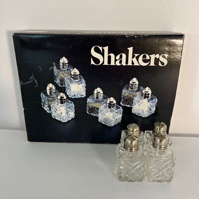 12 Leonard Towle Silver plated salt & pepper shakers Vintage Dinner Party