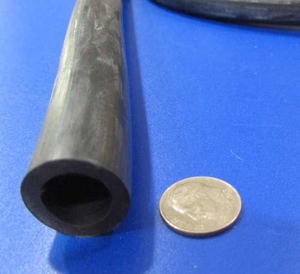 Latex Rubber Tubing Shore A35 Black 3/4" OD x 1/2" ID x 1/8" Wall x 10