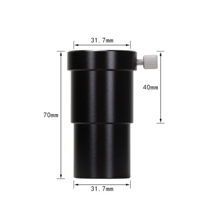 Tube D'extension Télescope 1,25 Pouces (40 Mm) - Métal Noir Universel