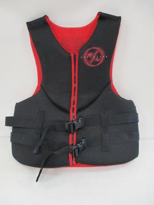 HYPERLITE INDY NEOPRENE LIFE VEST ADULT SIZE X-LARGE BLACK & RED 3228 BOAT