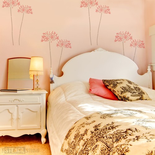 Agapanthus Flower Wall STENCIL Home Decor Large Wall Stencils for painting 10001 - Picture 12 of 18