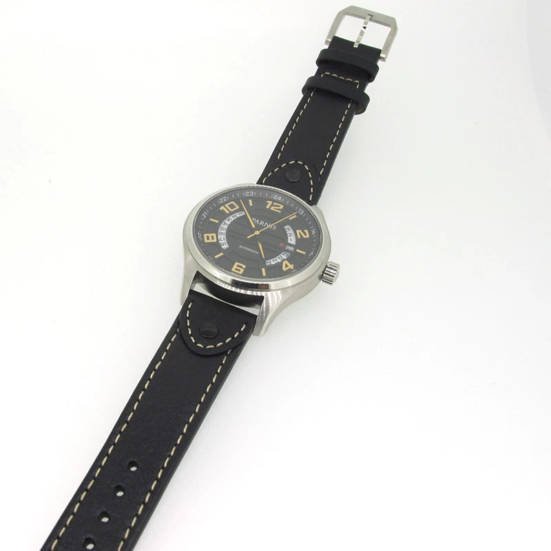 43mm Parnis Sapphire Crystal Miyota Automatic Men's Sport Watch Date Indicator - Image 2 of 4