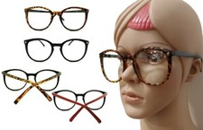 Nerdy Geek Clear Lens Circle Oversized Thin Plastic Keyhole Optical Glasses