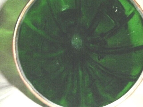 CORNUCOPIA HORN OF PLENTY METAL CAGE OVER BLOWN GREEN GLASS 1960'S MURANO ITALY - Picture 7 of 12