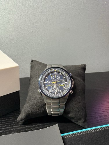 CITIZEN Blue Angels World Chronograph A-T Eco-Drive AT8020-54L Stahl Herrenuhr - Bild 3 von 9