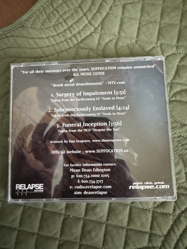 Suffocation Surgery Impalement Sampler Rare Cd Death Metal - Imagen 3 de 4