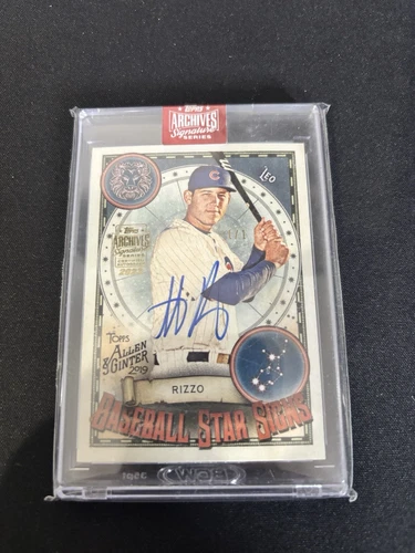 2023 Topps Archives Signature Series 2019 Allen Ginter Anthony Rizzo Auto 1/1