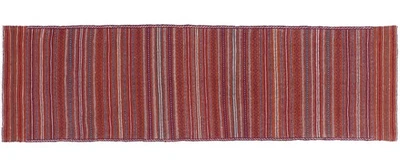 Afghan Kelim Soumakh Ghalmuri Teppich 80x300 Handgewebt Läufer Braun Streifen a - Bild 1 von 4