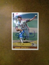 JESSE OROSCO SIGNED 1984 DONRUSS BASEBALL #197 NEW YORK METS ON-CARD AUTO