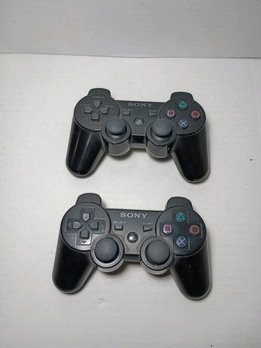 2 Sony PlayStation 3 PS3 Sixaxis Wireless Controller Schwarz CECHZC01 OEM Original