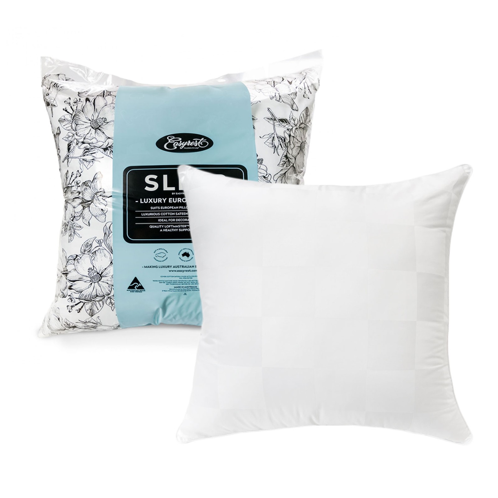 Made in Australia - Sleep Luxury European Firm Pillow 65 x 6