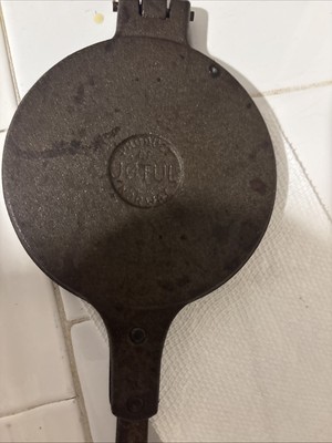 Vintage JOTUL Cast Iron Pizelle Krumcake Crepe Maker Press Norway (no Base)