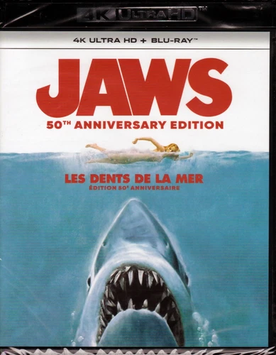 JAWS 50TH ANNIVERSARY EDITION 4K ULTRA HD & BLURAY SET with Steven Spielberg