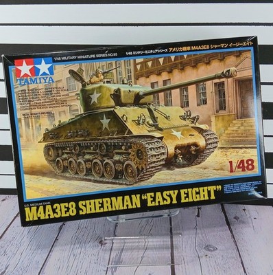 Tamiya 1/48 U.S. Medium Tank M4A3E8 Sherman Easy Eight Plastic Models  AS-IS