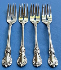 Set of FOUR Towle Sterling Silver Old Master Salad Forks