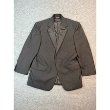 Jos. A. Bank Mens Black Tuxedo Jacket Single Button Peak Lapel Formal Blazer